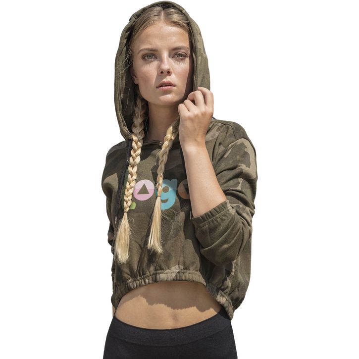 Image produit alternative Ladies Camo Cropped Hoody