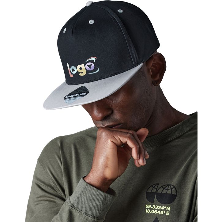 Image produit alternative Casquette Snapback contrastée à 5 panneaux