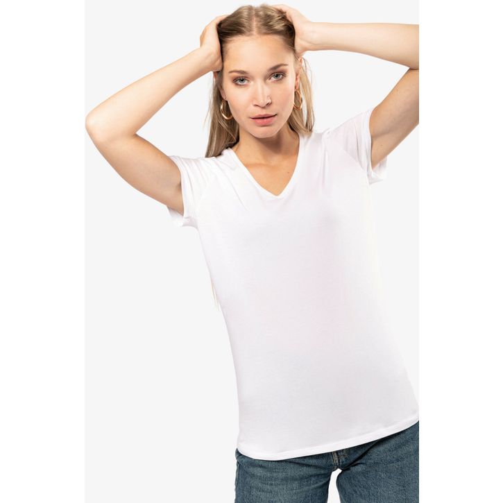 Image produit alternative T-shirt col V manches courtes femme