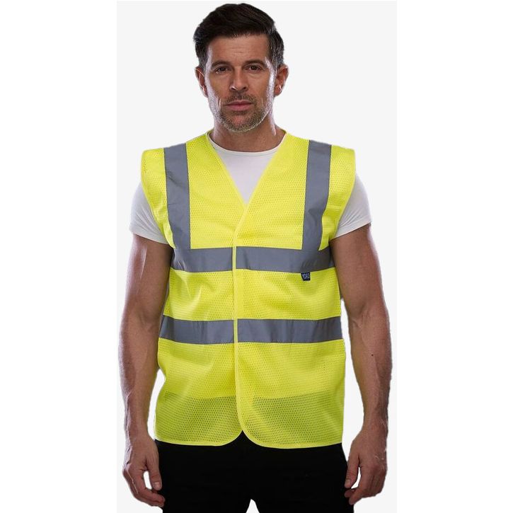 Image produit alternative Gilet haute visibilité à maille ajourée recyclée