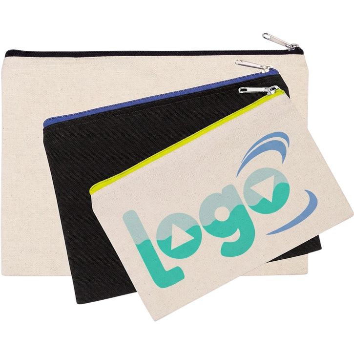 Image produit alternative Pochette en coton canvas - grand modèle