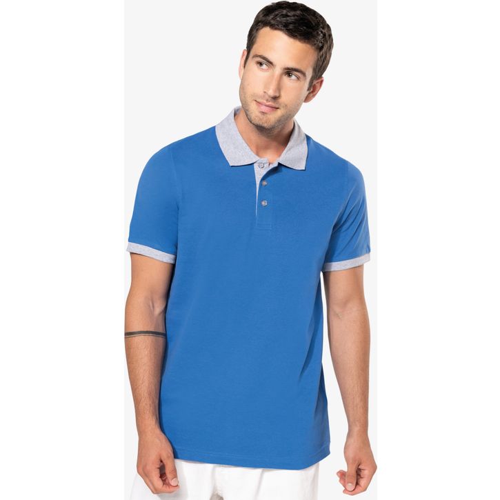 Image produit alternative Polo piqué bicolore homme