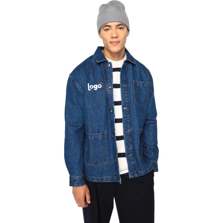 Image produit Veste en jean à épaules tombantes unisexe