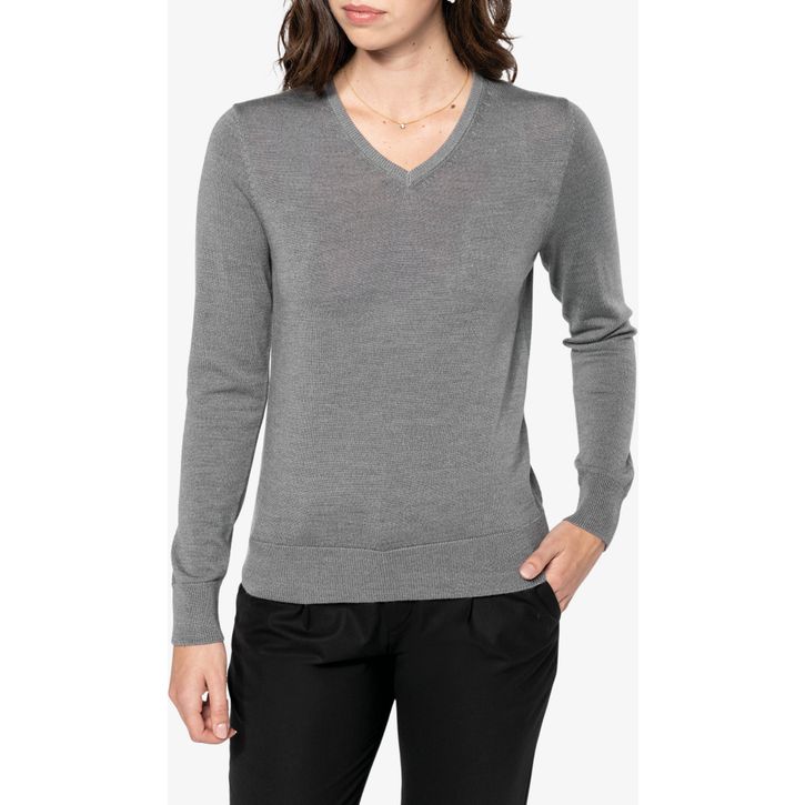 Image produit alternative Pull Mérinos col V femme