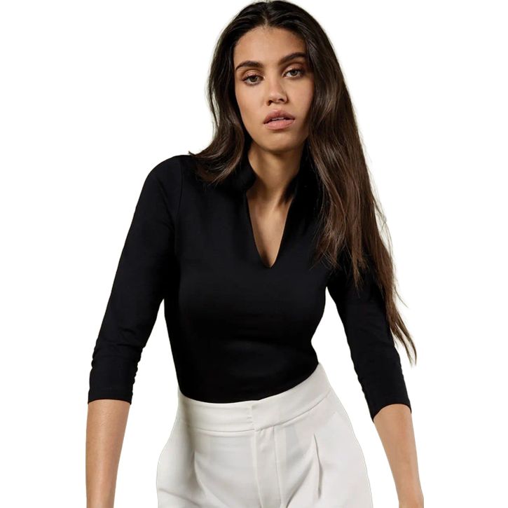 3/4 Sleeve Regular Fit Mandarin Collar