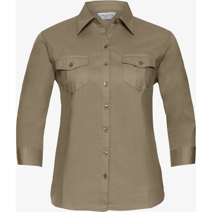 Image produit alternative Ladies’ roll 3/4 sleeve fitted twill shirt