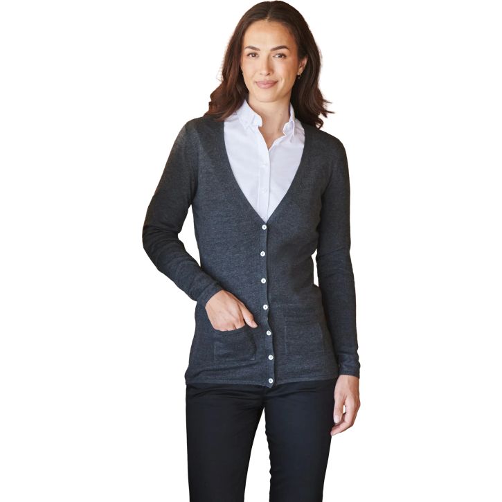 Image produit Ladies v-neck button pocket cardigan