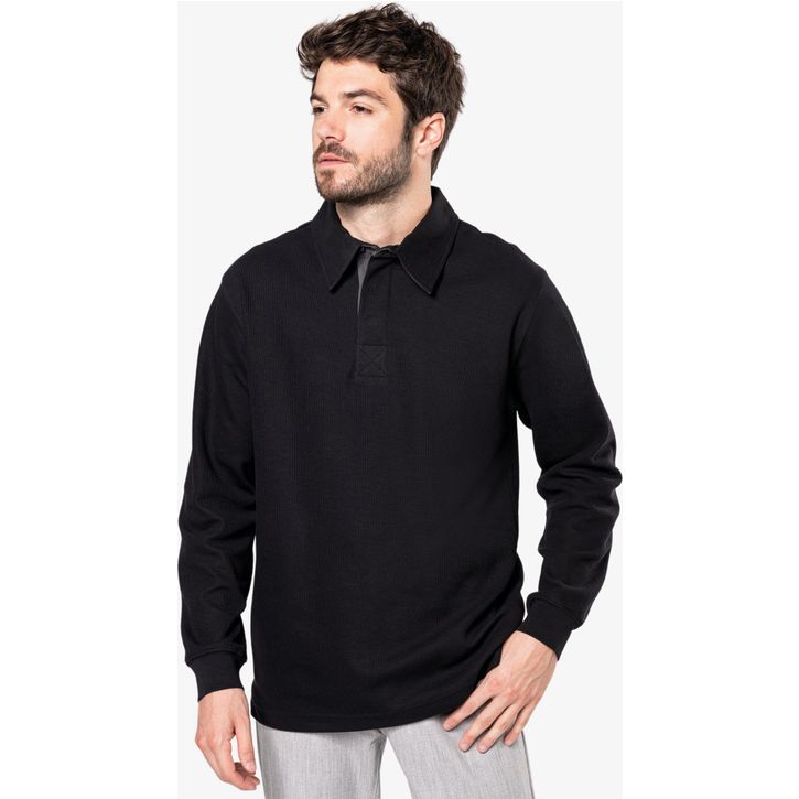 Image produit alternative French rib - Polo côtelé manches longues