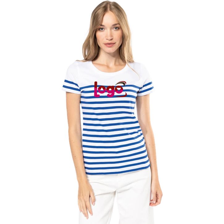Image produit alternative T-shirt marin col rond Bio femme
