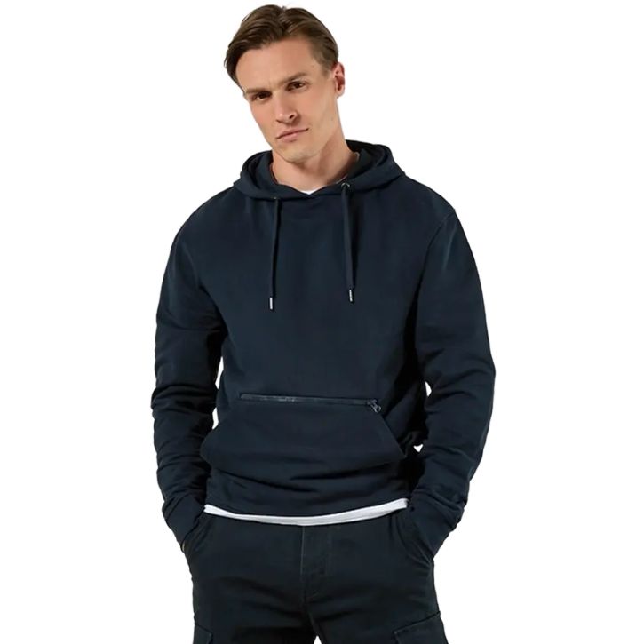 Pique Hoodie with Zipped Pocket