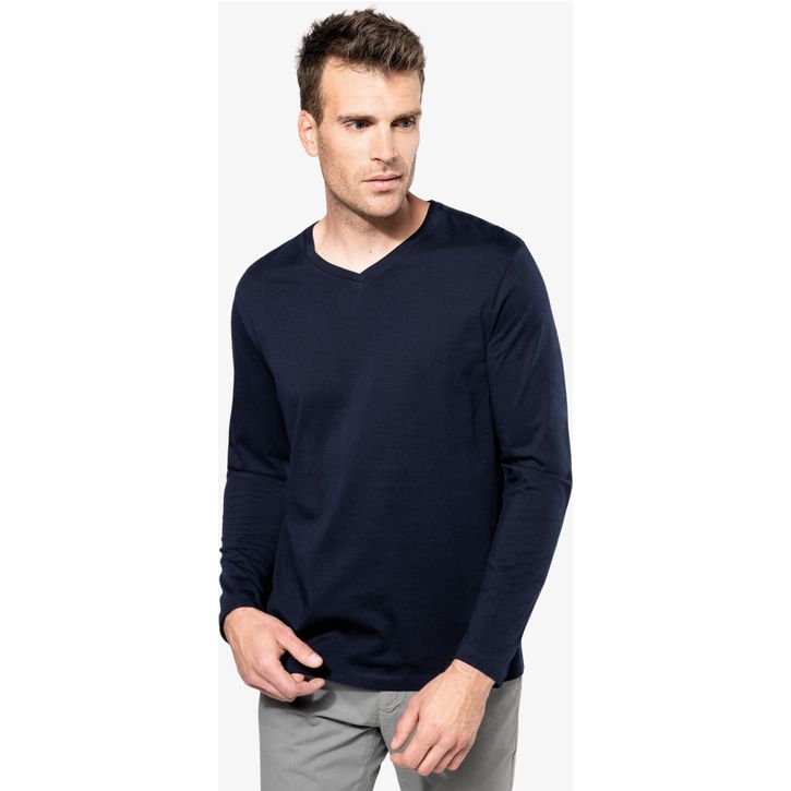 Image produit alternative T-shirt Supima® col V manches longues homme