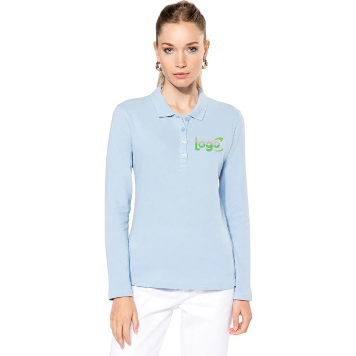Image produit alternative Polo piqué manches longues femme 