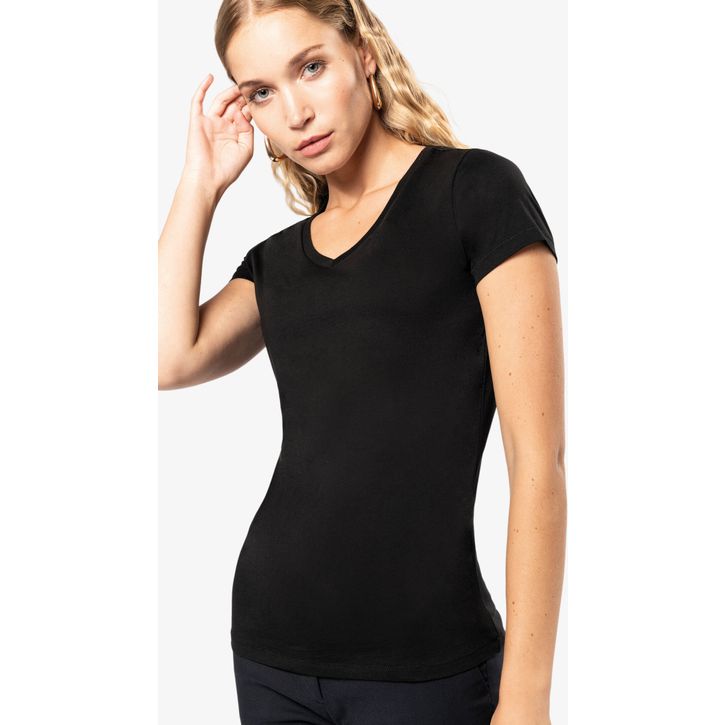 Image produit alternative T-shirt Supima® col V manches courtes femme