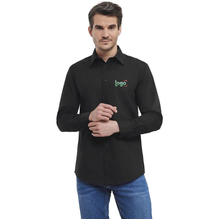 Image produit alternative Chemise en Popeline Polyester Coton cintrée manches longues homme