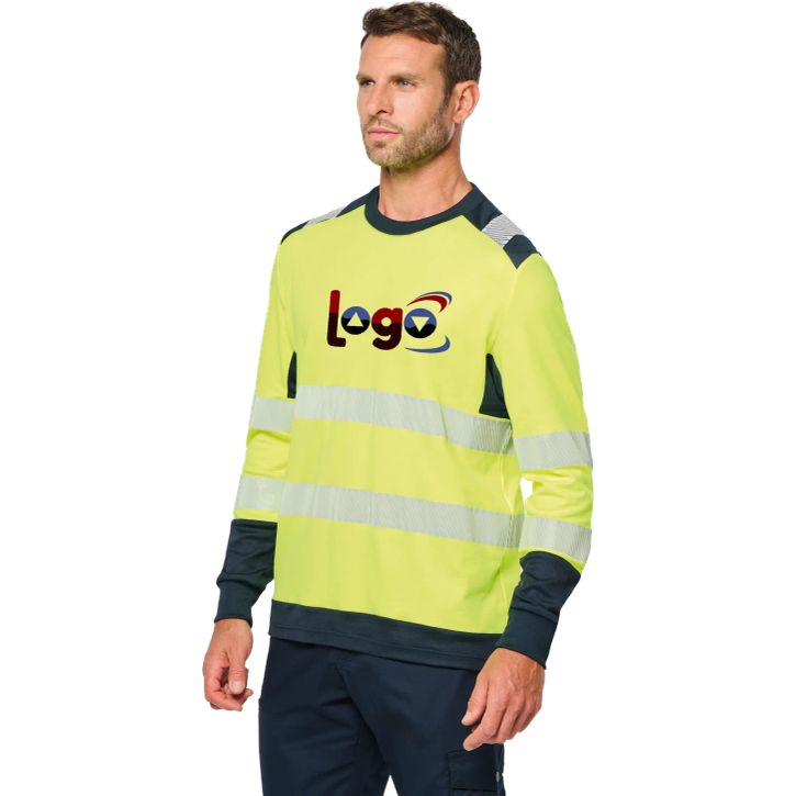 Image produit alternative T-shirt de sécurité recyclé col rond manches longues unisexe