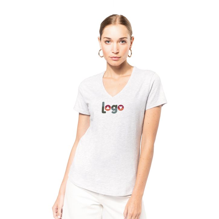 Image produit alternative T-shirt col V manches courtes femme