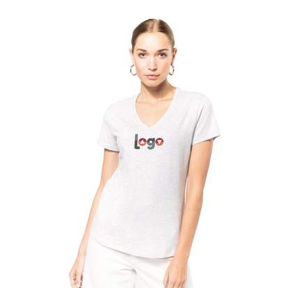 Image produit alternative T-shirt col V manches courtes femme