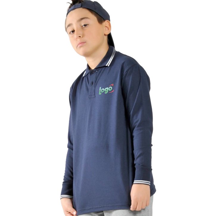 Image produit alternative Kids' long sleeve piqué polo shirt