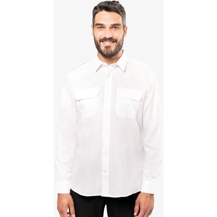 Image produit alternative Chemise pilote manches longues homme