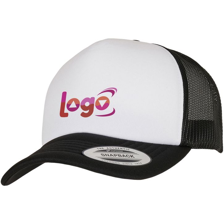 Image produit alternative Classic Curved Foam Trucker Cap – White Front