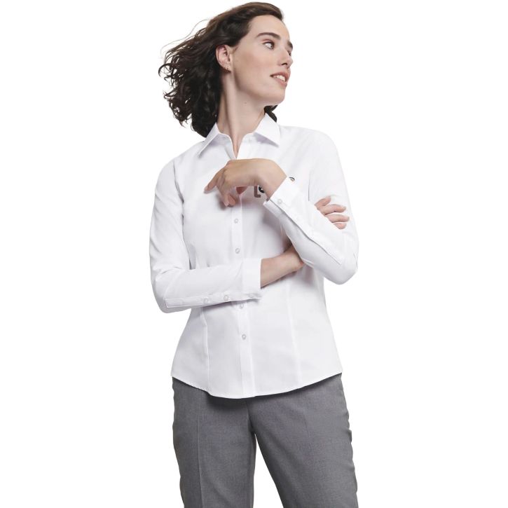 Image produit alternative Chemise à chevrons cintrée manches longues femme
