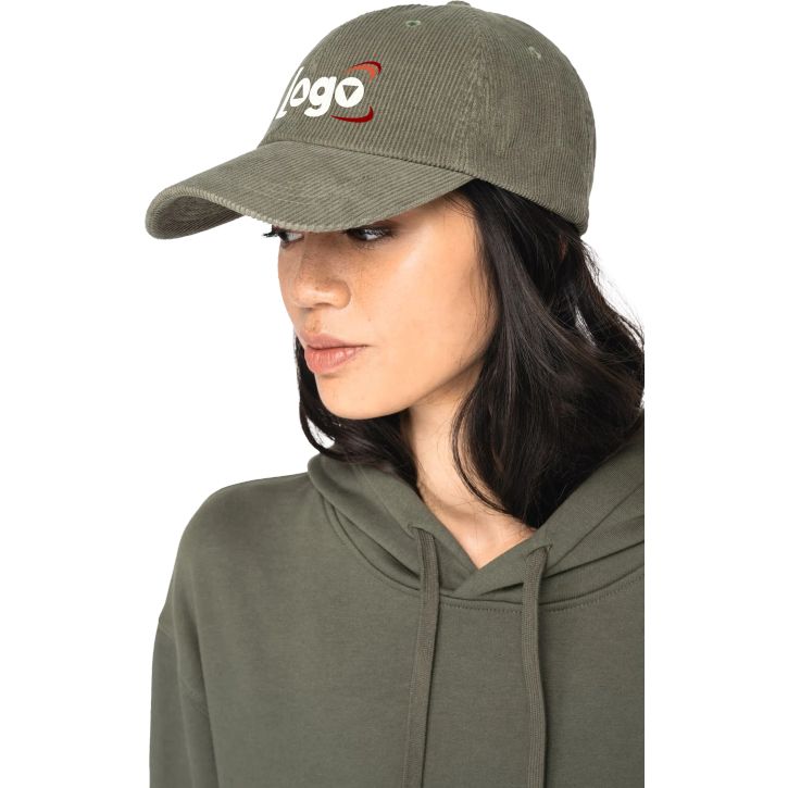 Image produit Casquette en velours côtelé 6 panneaux unisexe