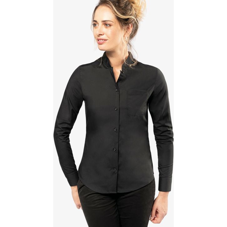 Image produit alternative Chemise col mao manches longues femme