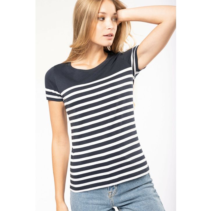 Image produit alternative T-shirt marin col rond Bio femme