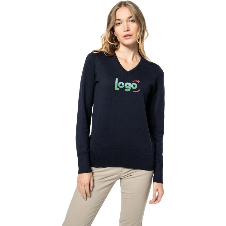 Image produit alternative Pull col V femme