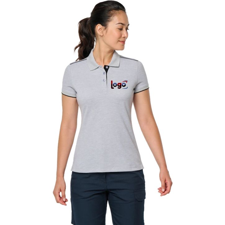Image produit alternative Polo Day To Day contrasté manches courtes femme