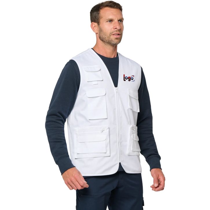 Image produit alternative Gilet polycoton multipoches doublé unisexe