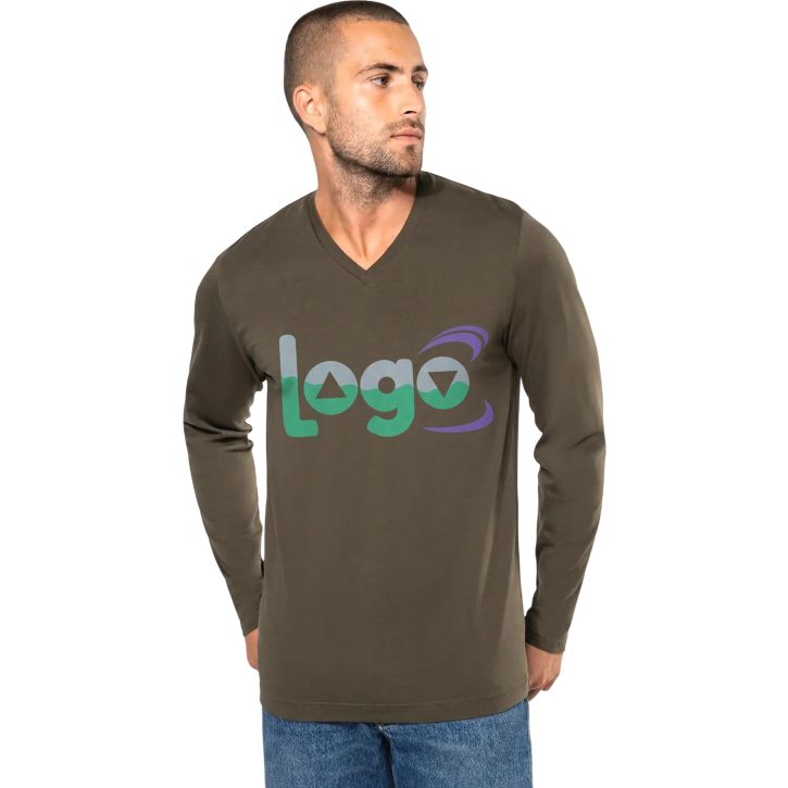 Image produit alternative T-shirt col V manches longues