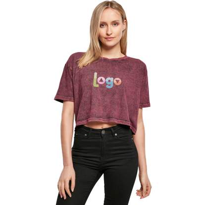 Image produit alternative Ladies Acid Washed Cropped Tee