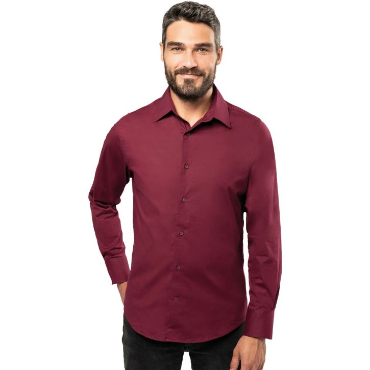 Image produit alternative Chemise coton / élasthanne manches longues homme