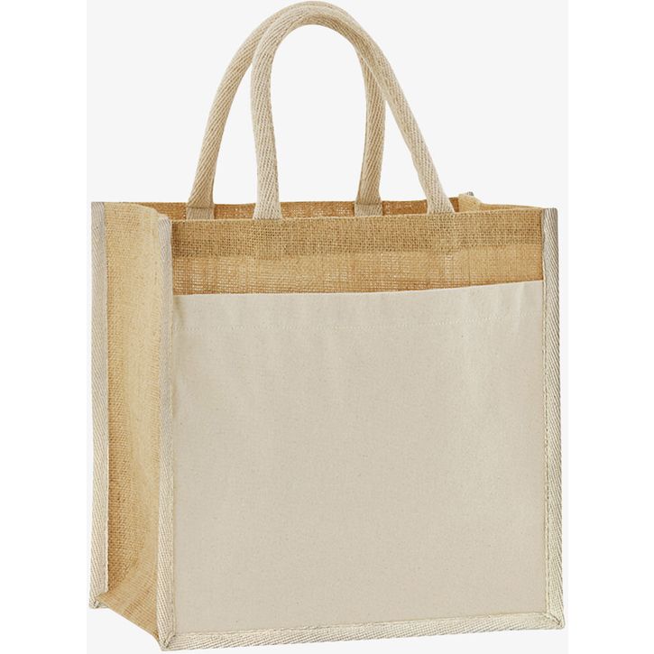 Image produit alternative Tote bag midi en coton jute amidonné naturel