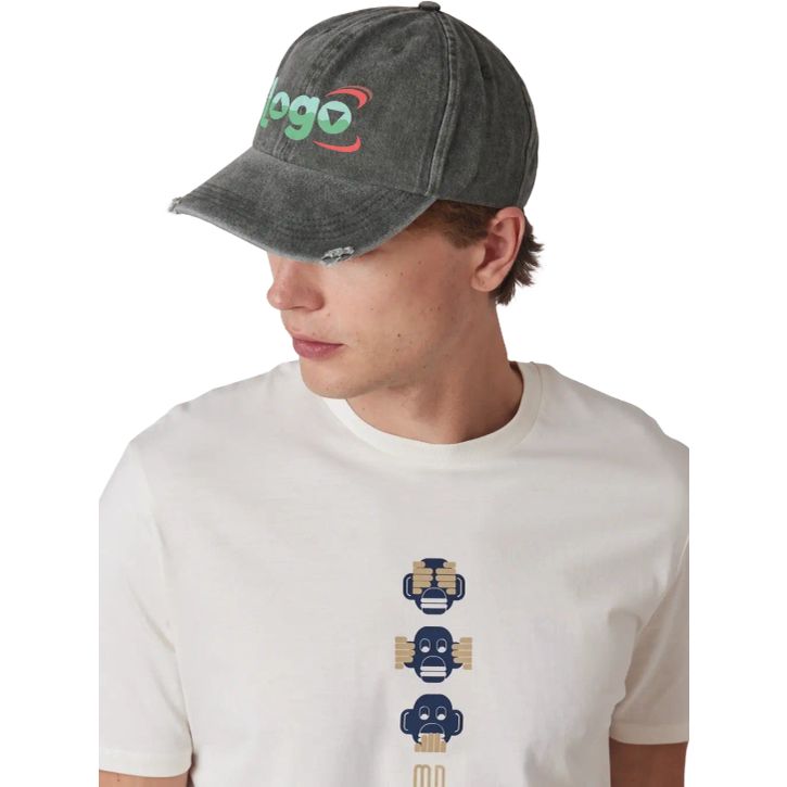 Image produit alternative Casquette vintage effet déchiré - 6 panneaux