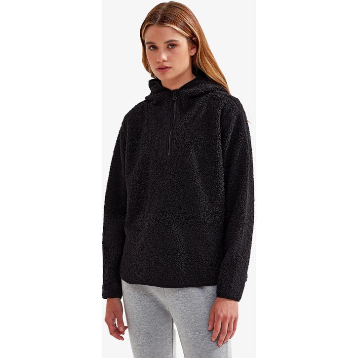 Image produit alternative Sweat à capuche sherpa avec fermeture zippée 1/4 pour femme Tridri®