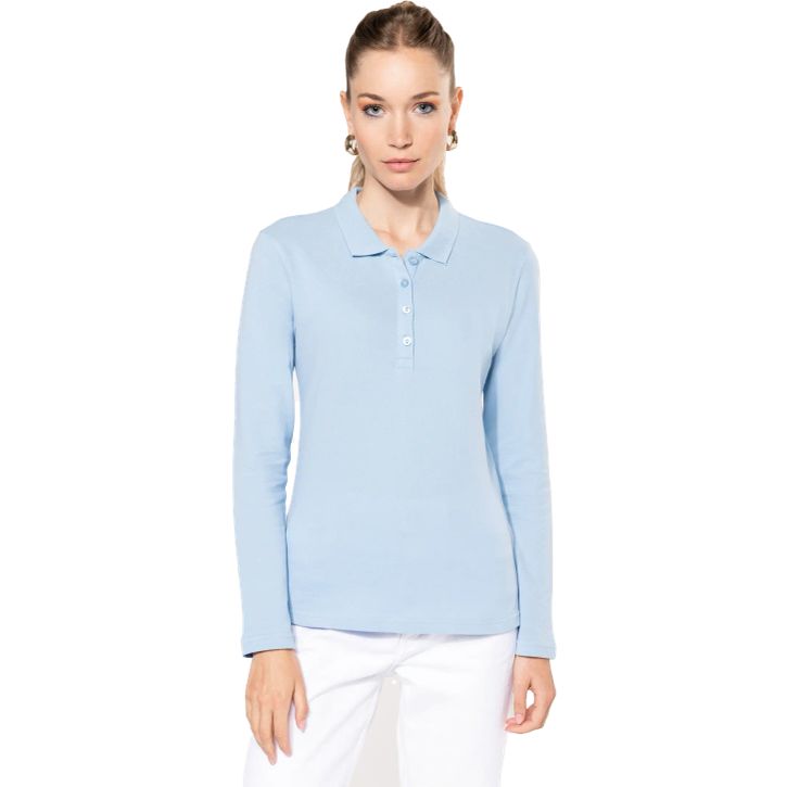 Image produit alternative Polo piqué manches longues femme 