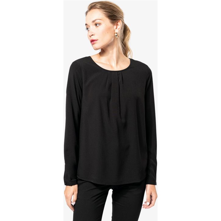 Image produit alternative Blouse crêpe manches longues femme