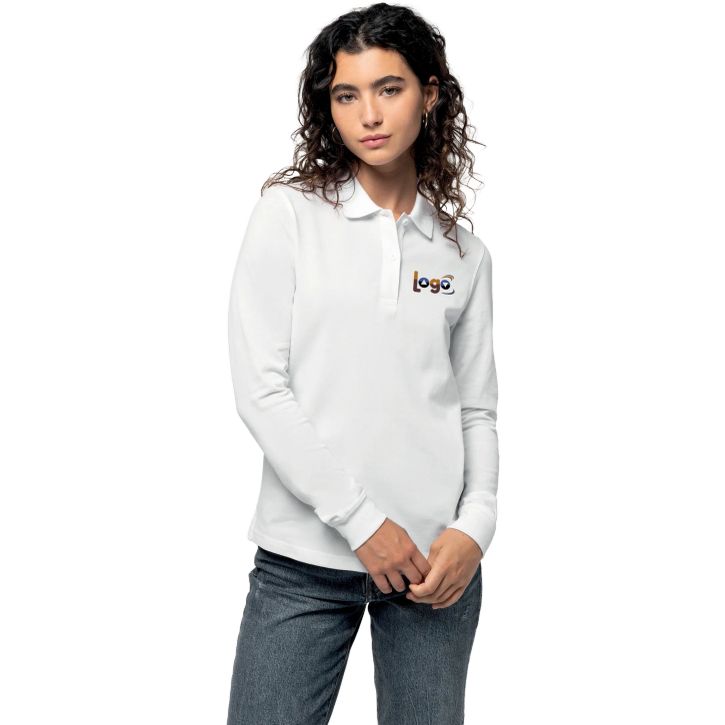 Image produit alternative Polo piqué manches longues Bio180 femme