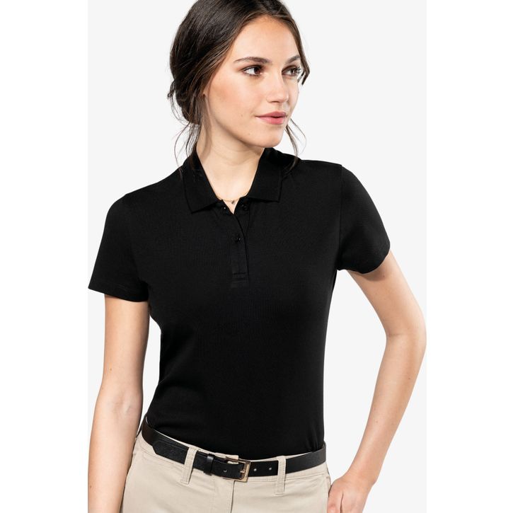 Image produit alternative Polo Supima® manches courtes femme