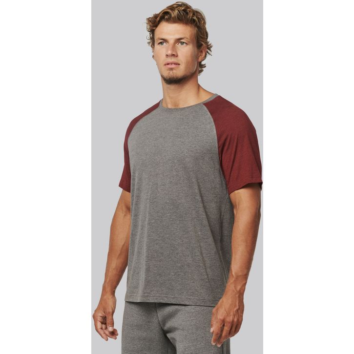 Image produit alternative T-shirt Triblend bicolore sport manches courtes adulte