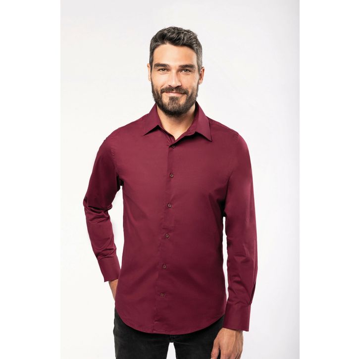 Image produit alternative Chemise coton / élasthanne manches longues homme