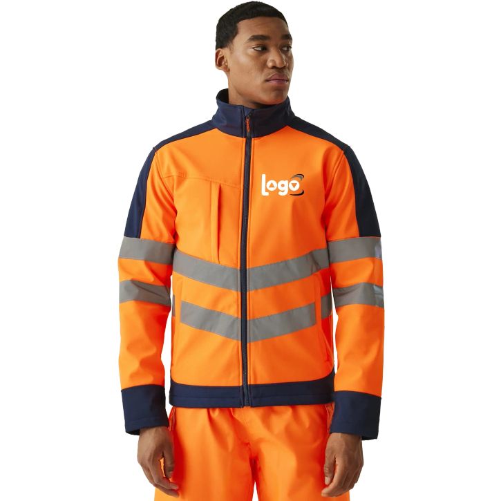Image produit alternative Men's Hi-Vis 3 Layer Softshell Reflective Work Jacket
