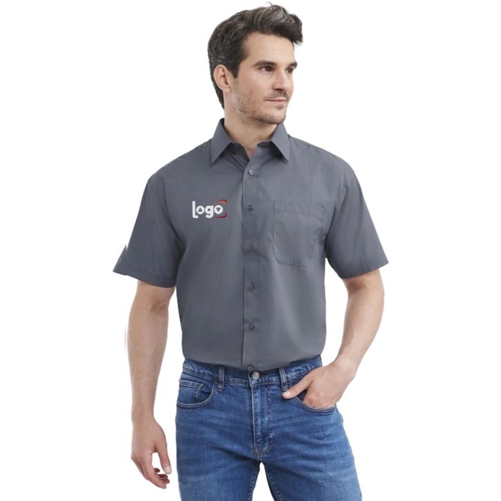 Image produit alternative Chemise en Popeline Polyester/Coton classique manches courtes homme