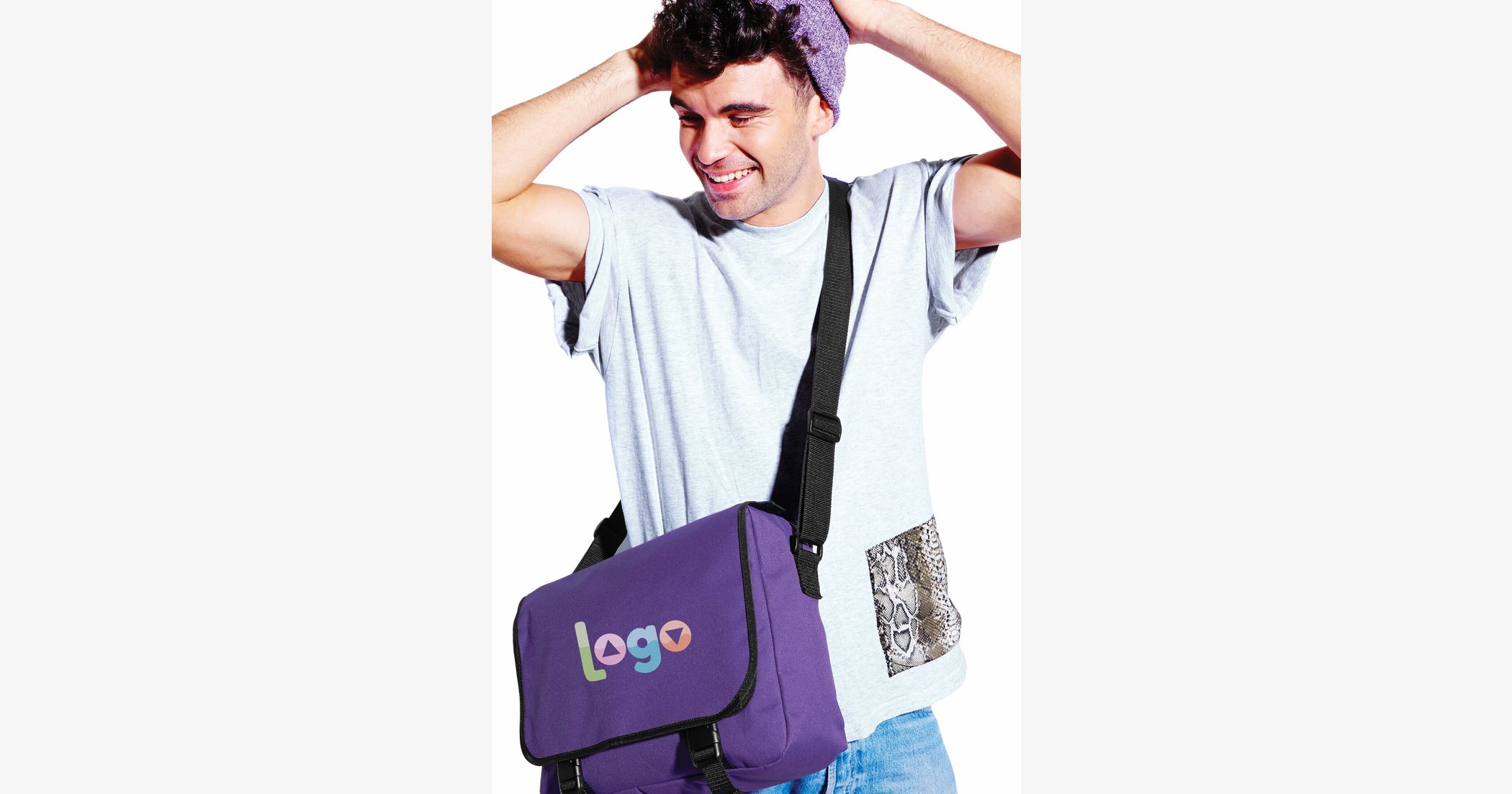 Sac Messager Pencarrie BagBase BG21 - Polyester, Unisexe, Neuf Avec étiquettes