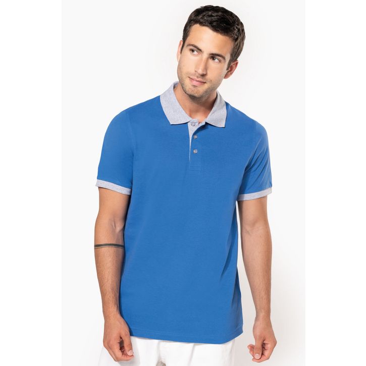 Image produit alternative Polo piqué bicolore homme