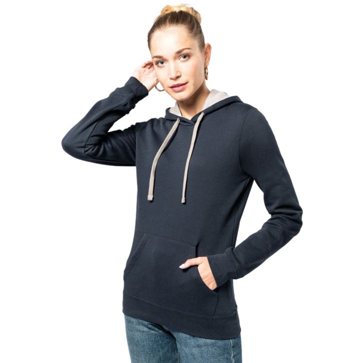 Image produit alternative sweat-shirt capuche contrastée femme
