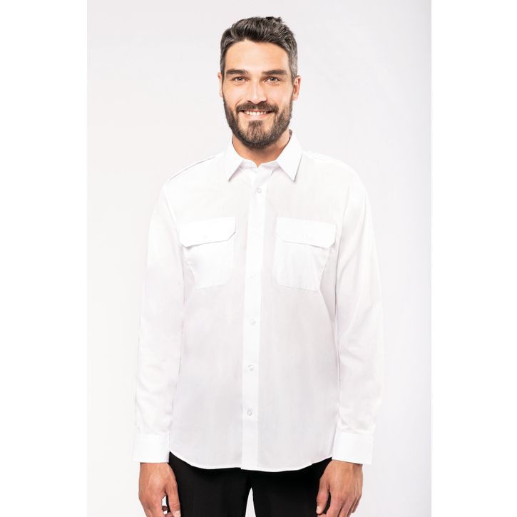 Image produit alternative Chemise pilote manches longues homme