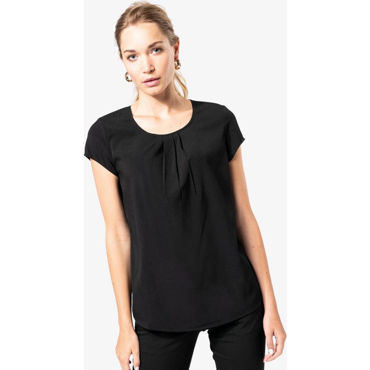Image produit alternative Blouse crêpe manches courtes femme